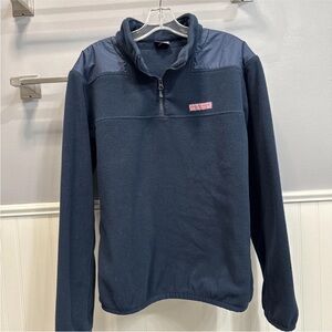 Vineyard Vines Navy Quarter-Zip Pullover Sweater